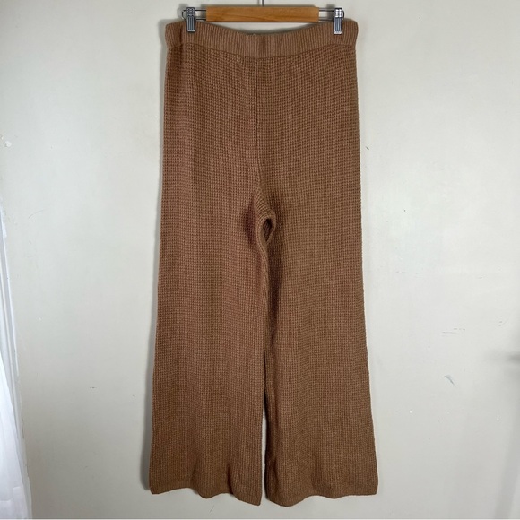 Happily Grey Women’s Brown High Rise Wide Leg Knit Pants Size XL Soft Stretchy - Picture 8 of 12